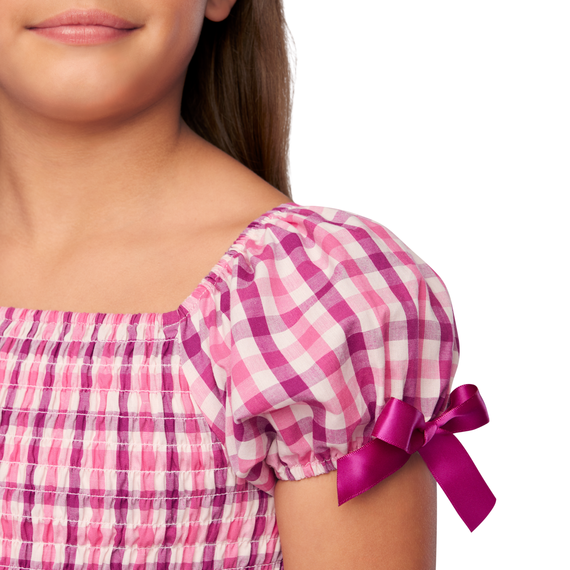 Raquel's Gingham Ruffle Outfit For Girls & 18-Inch Dolls + Raquel Doll (Girl Of The Year 2026) - Image 5