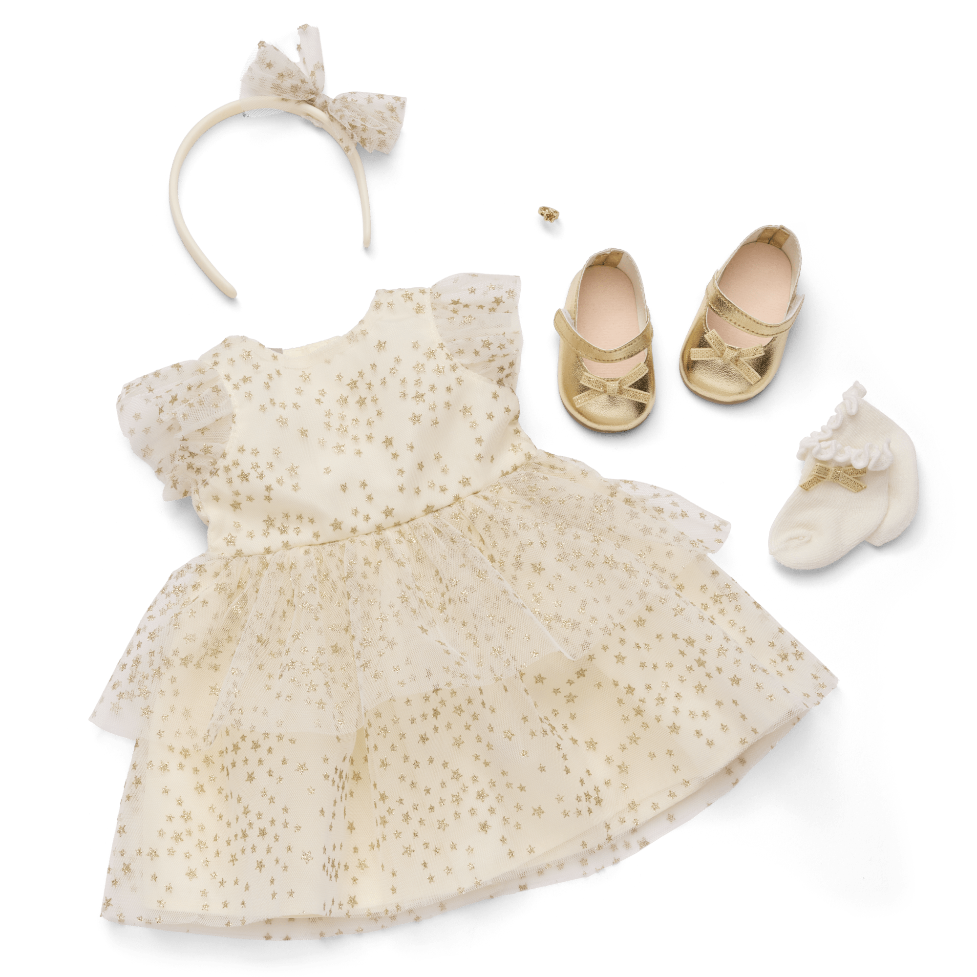 American Girl X Janie And Jack Sparkly Cream Celebration Dress For Girls & 18-Inch Dolls - Image 11
