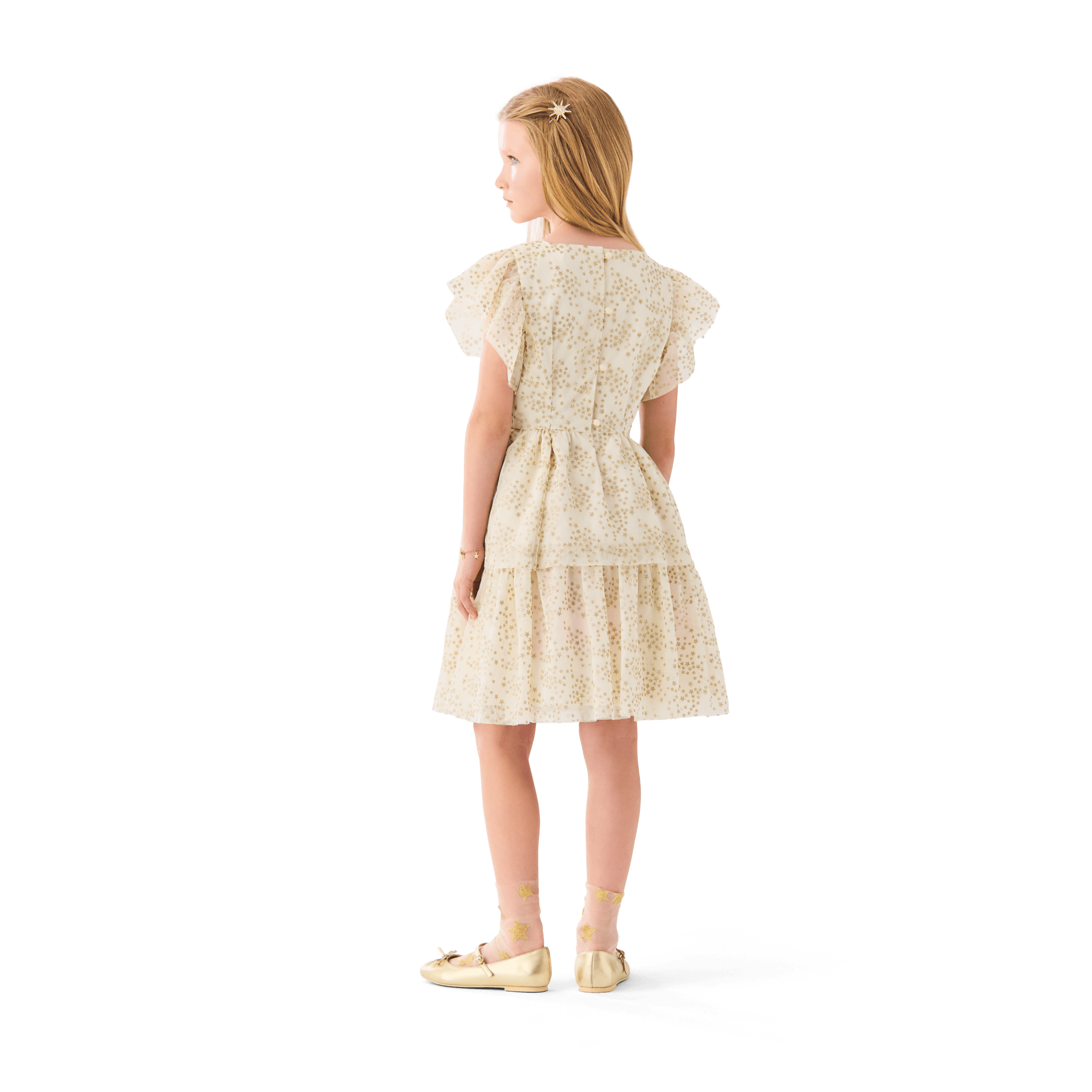 American Girl X Janie And Jack Sparkly Cream Celebration Dress For Girls & 18-Inch Dolls - Image 4