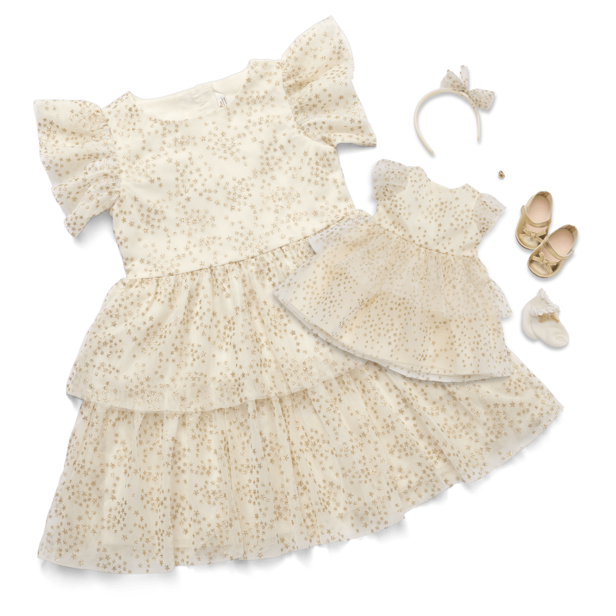 American Girl X Janie And Jack Sparkly Cream Celebration Dress For Girls & 18-Inch Dolls - Image 2