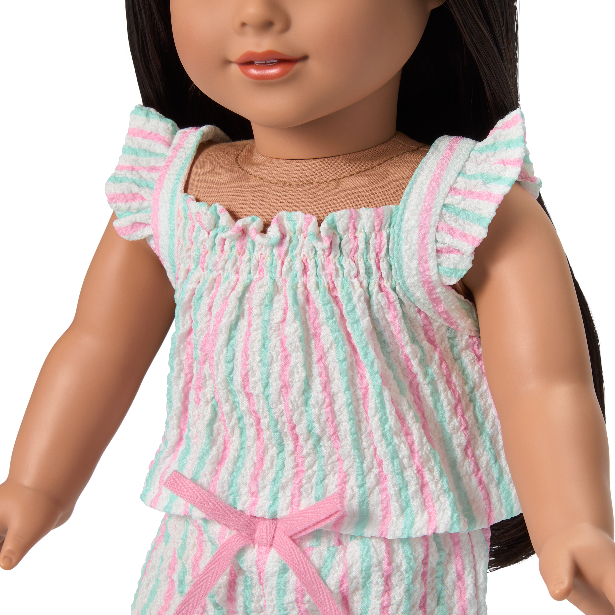 Raquel's Coastal Stripes Pajamas For 18-Inch Dolls (Girl Of The Year 2026) - Image 4