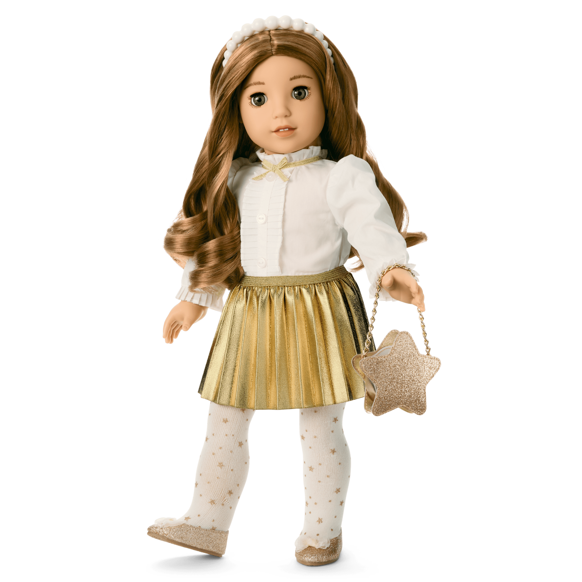 American Girl X Janie And Jack Sparkly Cream Celebration Accessories For 18-Inch Dolls - Image 2