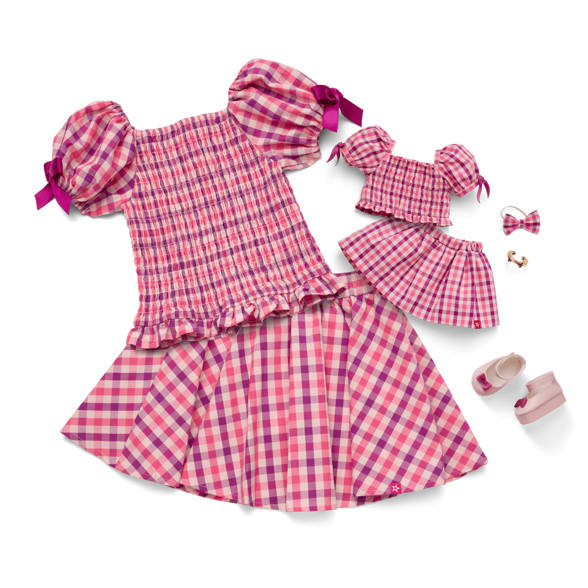 Raquel's Gingham Ruffle Outfit For Girls & 18-Inch Dolls + Raquel Doll (Girl Of The Year 2026) - Image 2