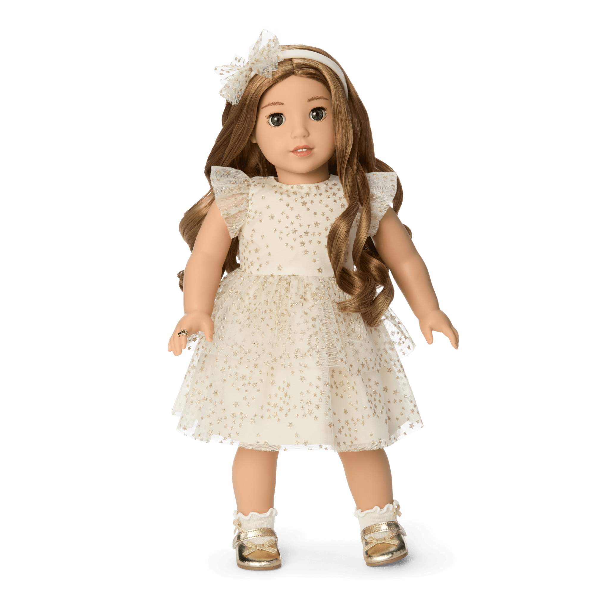American Girl X Janie And Jack Sparkly Cream Celebration Dress For Girls & 18-Inch Dolls - Image 5