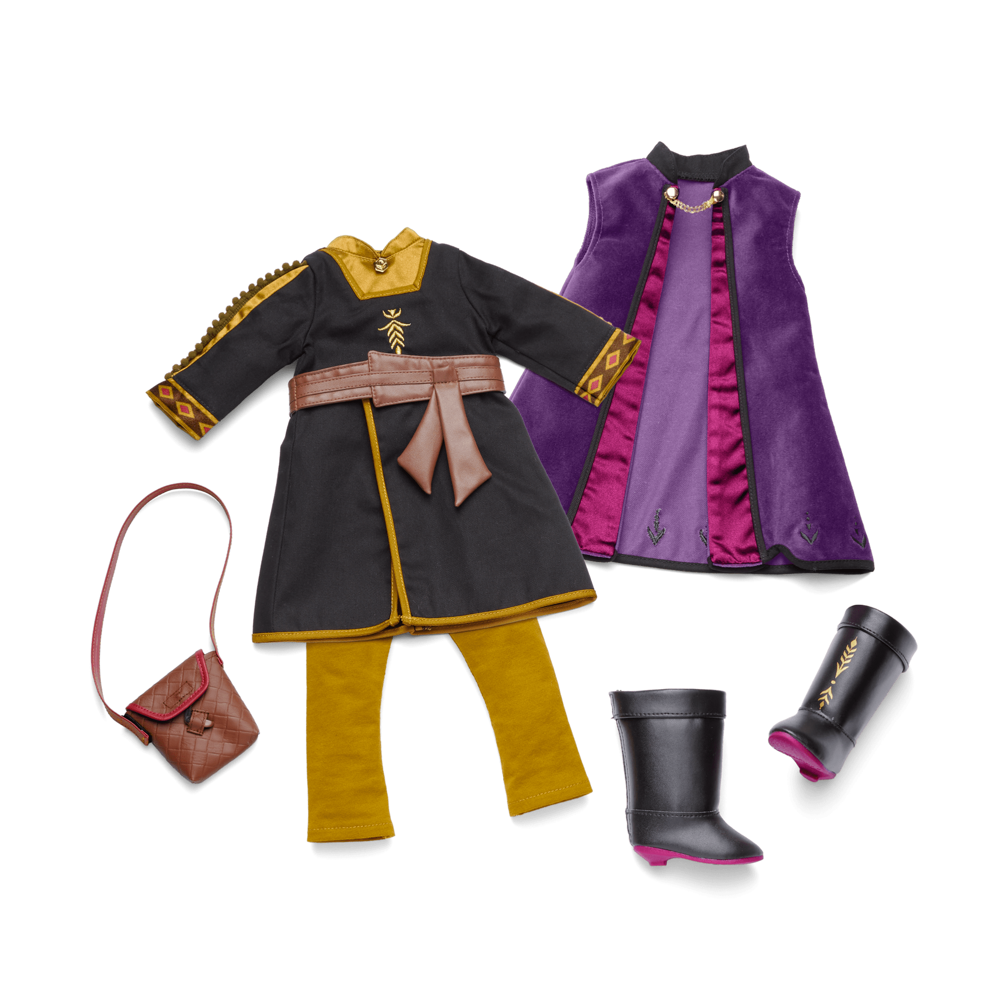 Disney Frozen Anna Adventure Outfit & Travel Bag For 18-Inch Dolls By American Girl