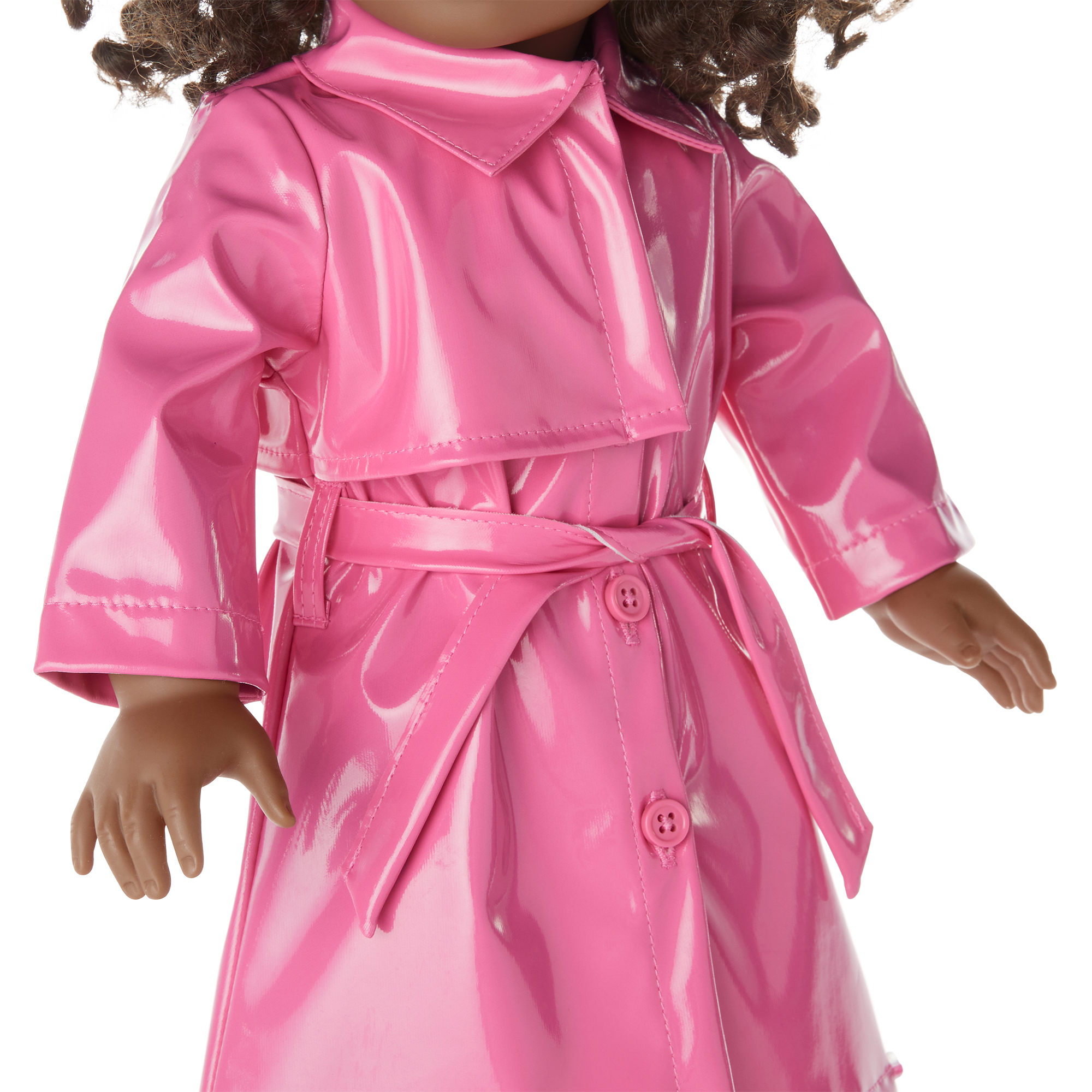 American Girl X Something Navy Perfectly Pink Trench For 18-Inch Dolls - Image 4