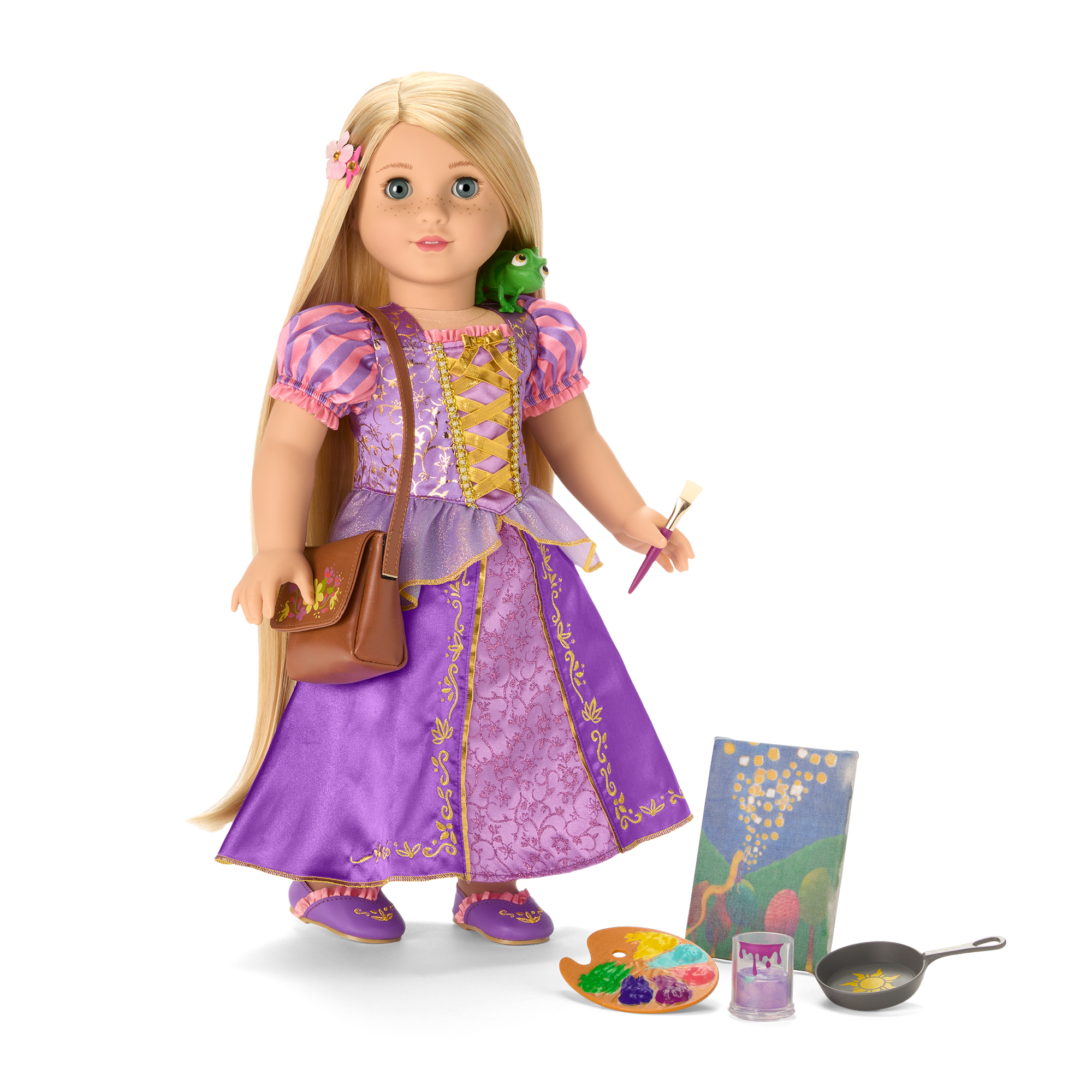 American Girl Disney Princess Rapunzel Painting Accessories & Pascal For 18-Inch Dolls - Image 2