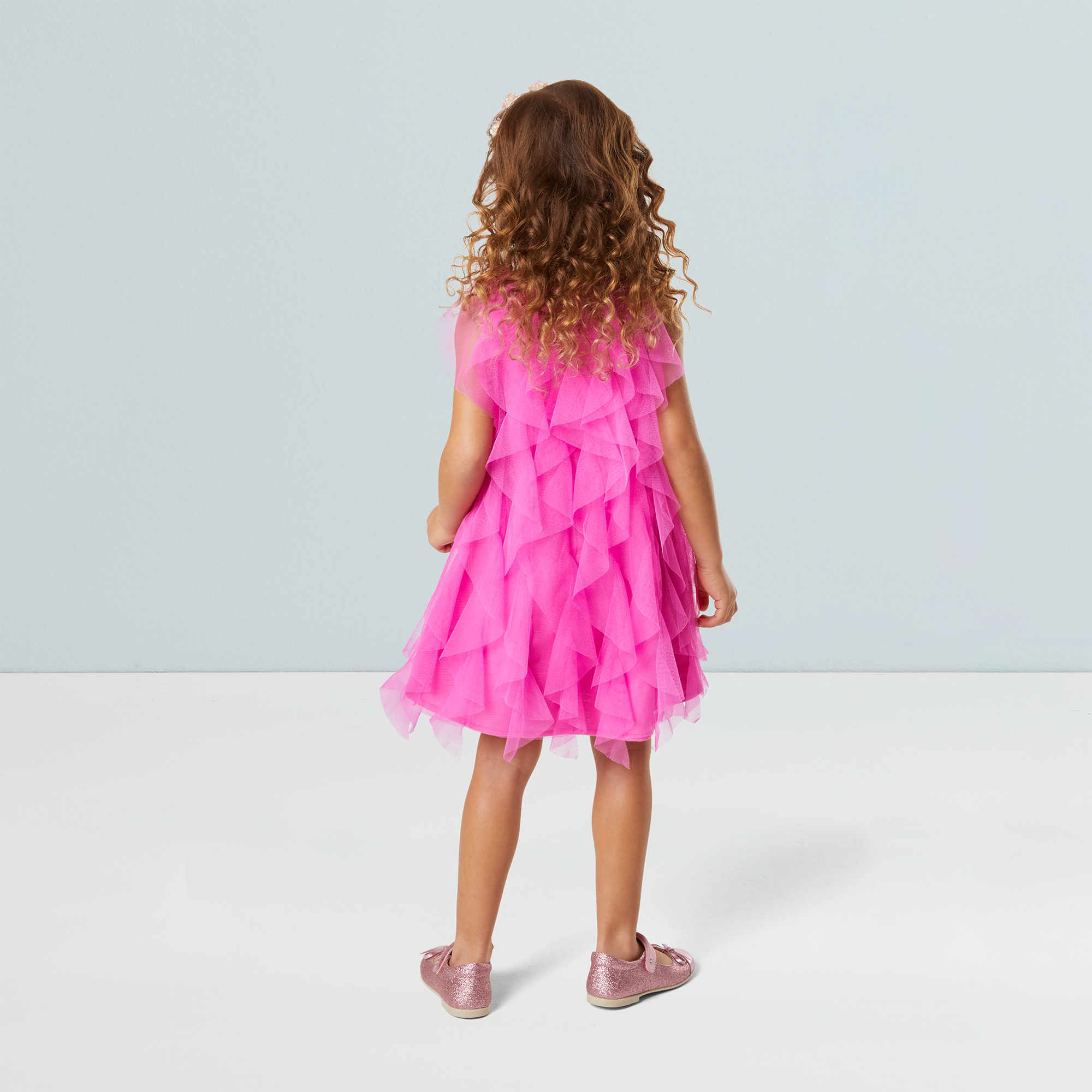 Party-Pink Birthday Dress For Little Girls (Bitty Baby) - Image 3